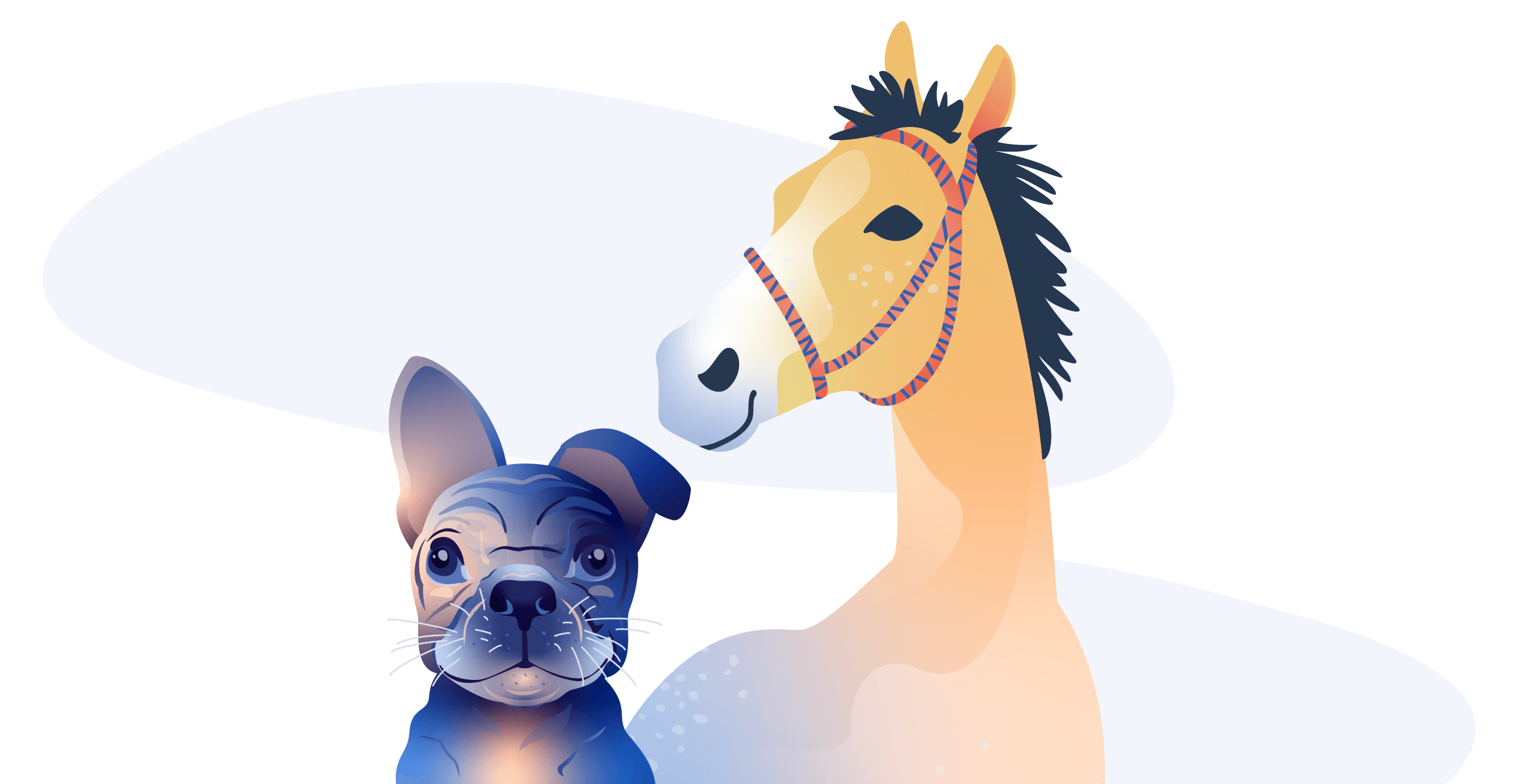 Dog and horse illustration