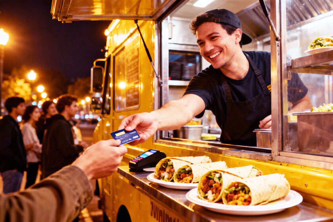 latino food truck accepting credit card payment