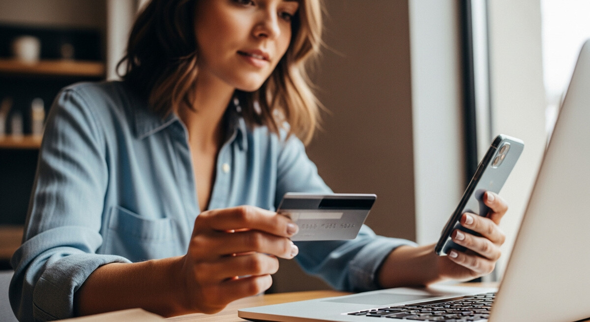 paying-on-line-credit-card-hero Woman paying with a credit card on line