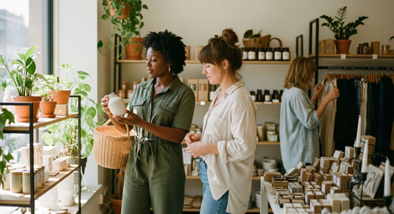 women shopping at a local retail store