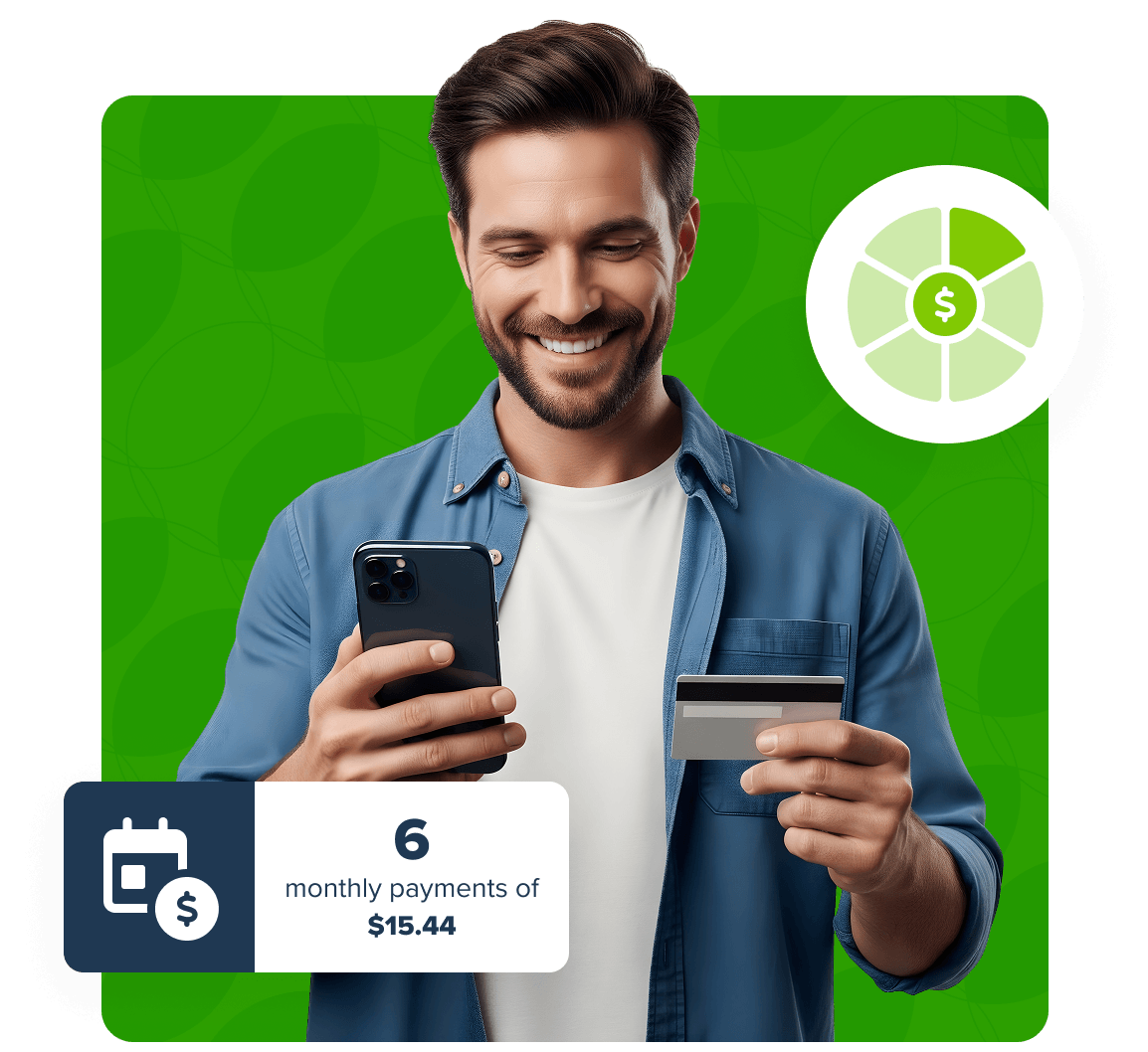 A man using buy now, pay later to purchase shoes
